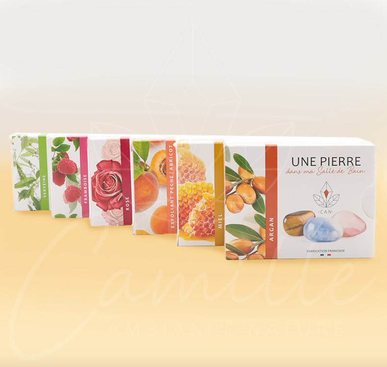 Savon pierre - Exfoliant Pêche/Abricot