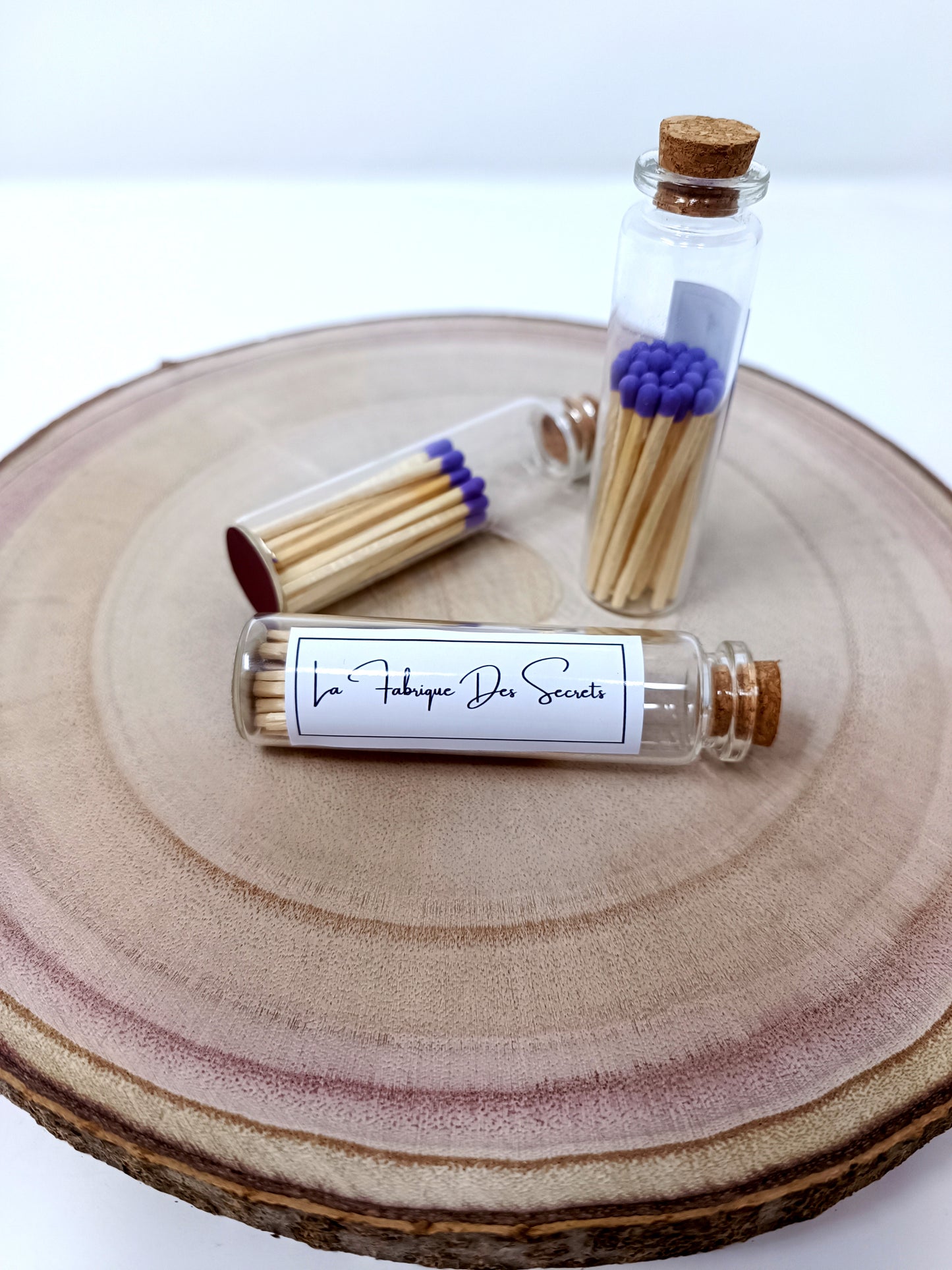 Fiole d'allumettes colorées 25 pièces