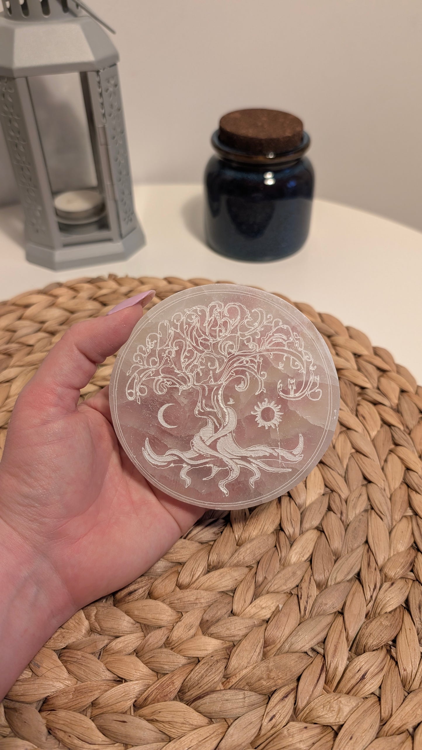Plaque en Sélénite – Purification et Rechargement - 10 cm