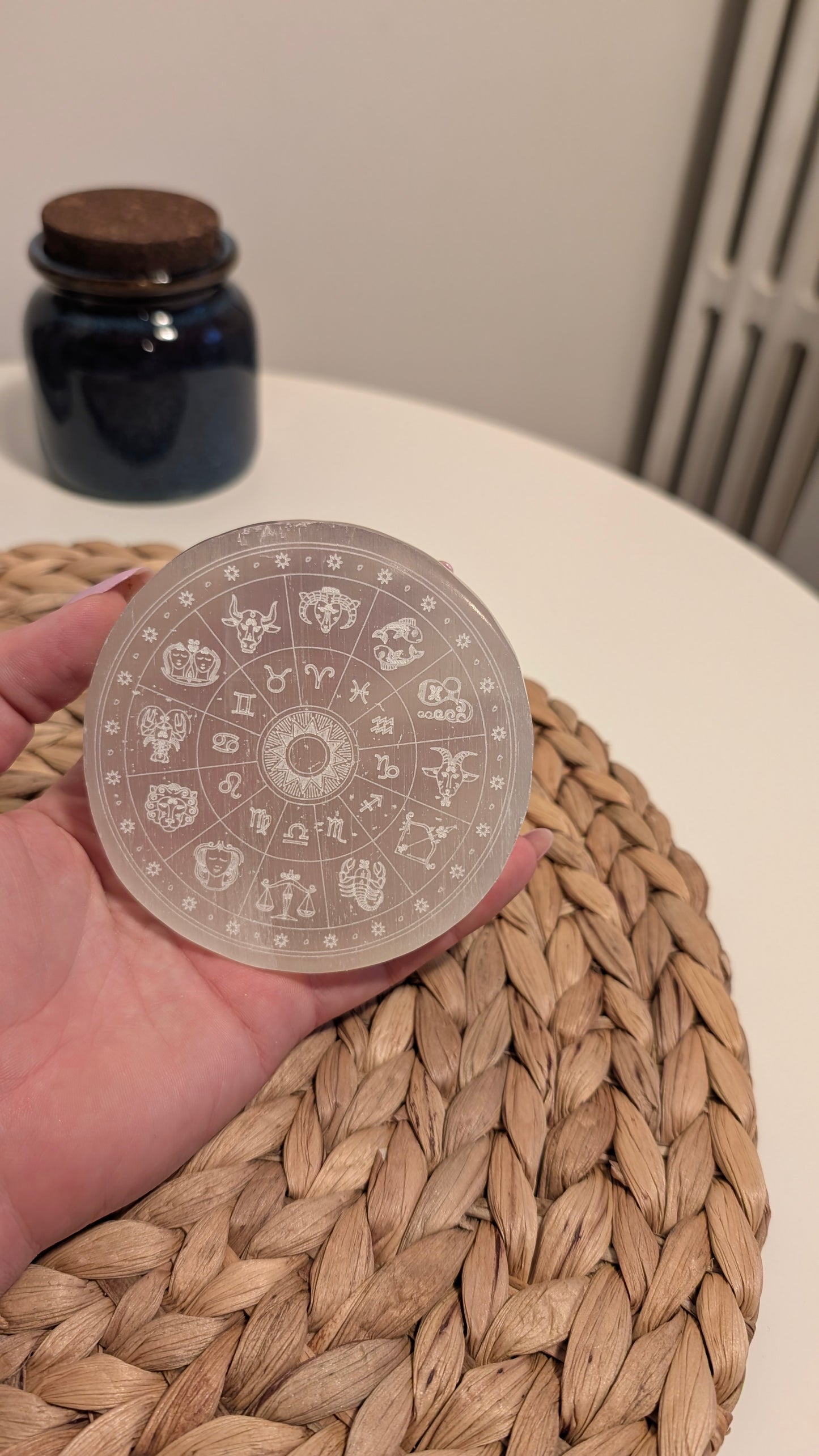 Plaque en Sélénite – Purification et Rechargement - 10 cm