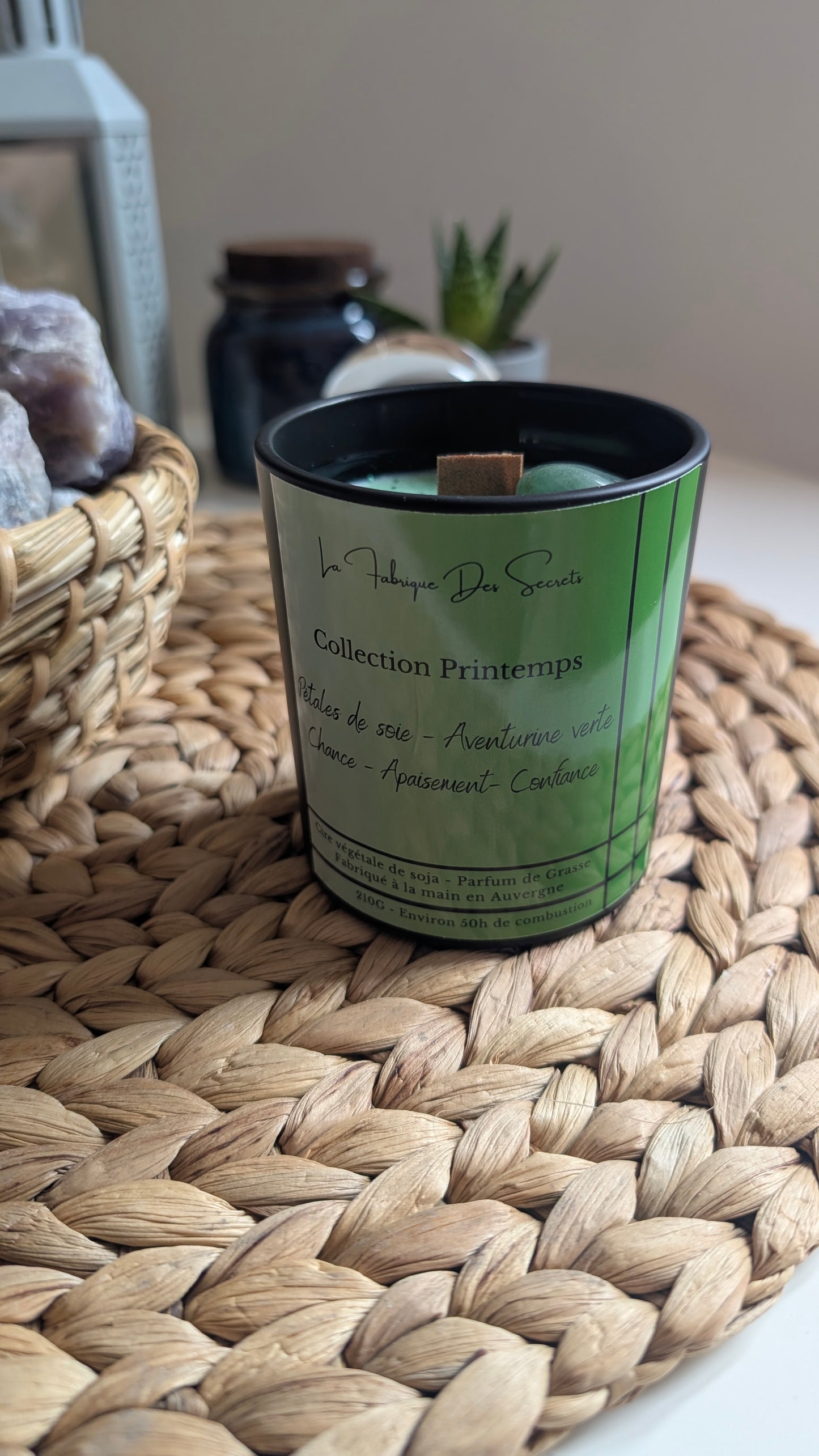 Collection Printemps - Pétales de Soie et Aventurine verte