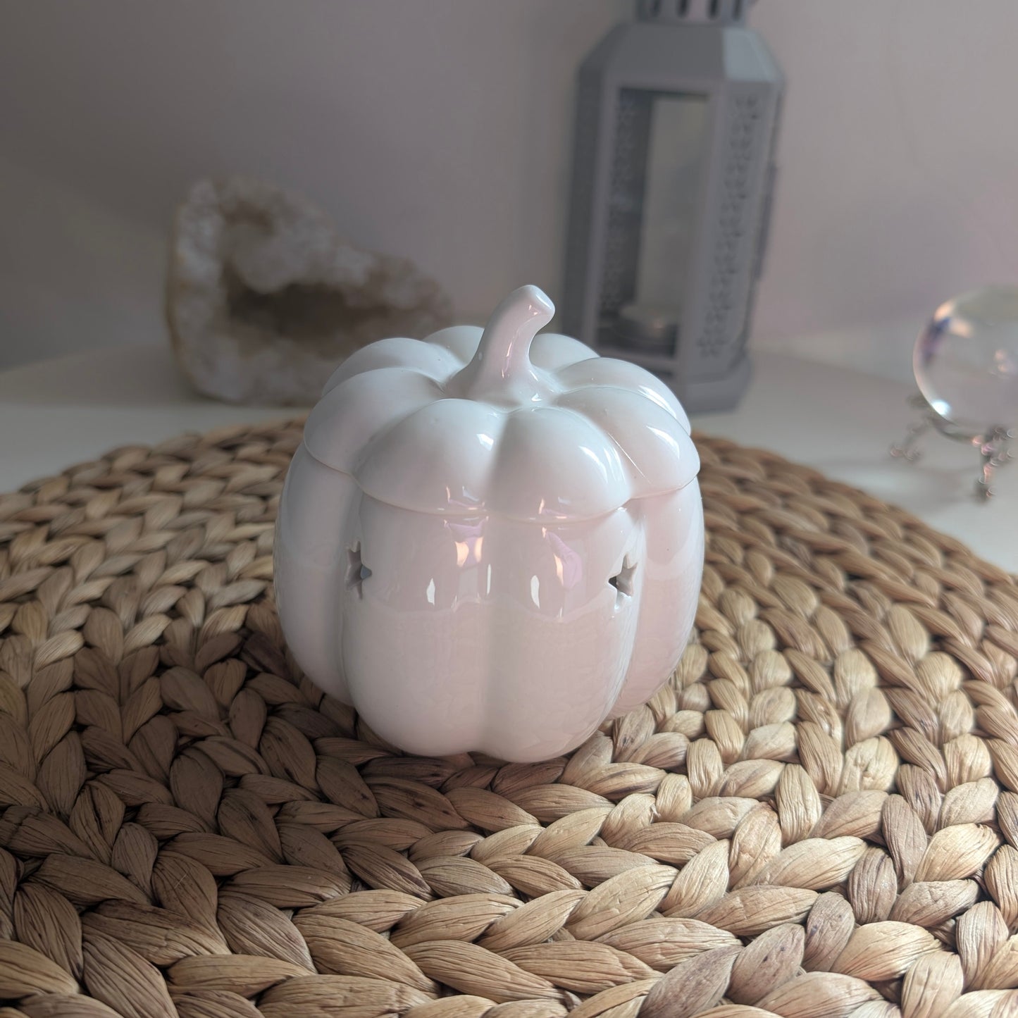 Brûle-parfum céramique - Citrouille blanche