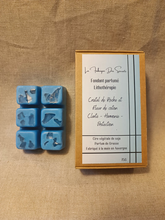 Fondant parfumé Lithothérapie - Cristal de Roche et Fleur de Coton