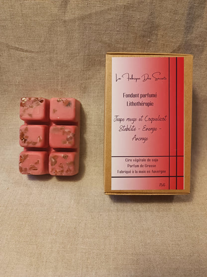 Fondant parfumé Lithothérapie - Jaspe Rouge et Coquelicot