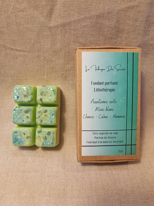 Fondant parfumé Lithothérapie - Aventurine verte et Musc Blanc