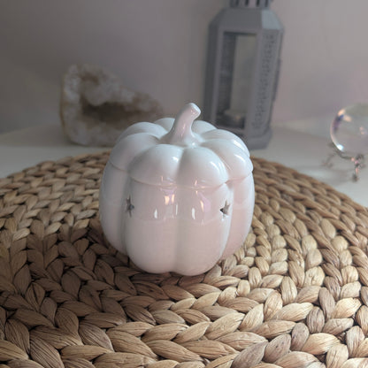 Brûle-parfum céramique - Citrouille blanche